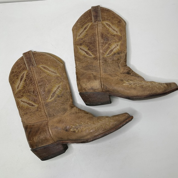 Women's‎ Justin Western Boot Distressed Tan BRL107 sz 10 B - Picture 9 of 10